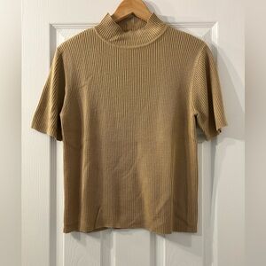 SAG HARBOR Ribbed Mock Neck Sweater